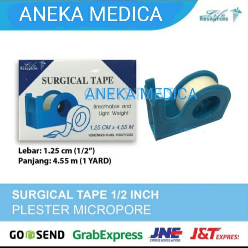 Micropore surgical tape plaster bedah resources 1,25 cm x 4,55 m