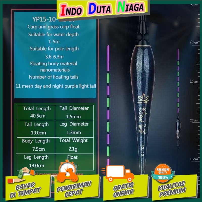 RQNQ Pelampung Umpan Pancing Fishing Floats Lure LED Light - NL-10