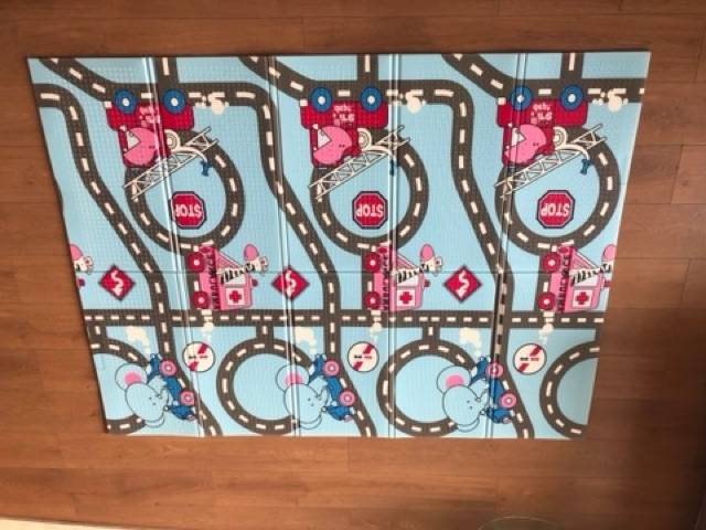 Playmate Premium Anak Bayi Lipat Tebal1cm double pad (bonus tas) (playmate tikar busa)-7