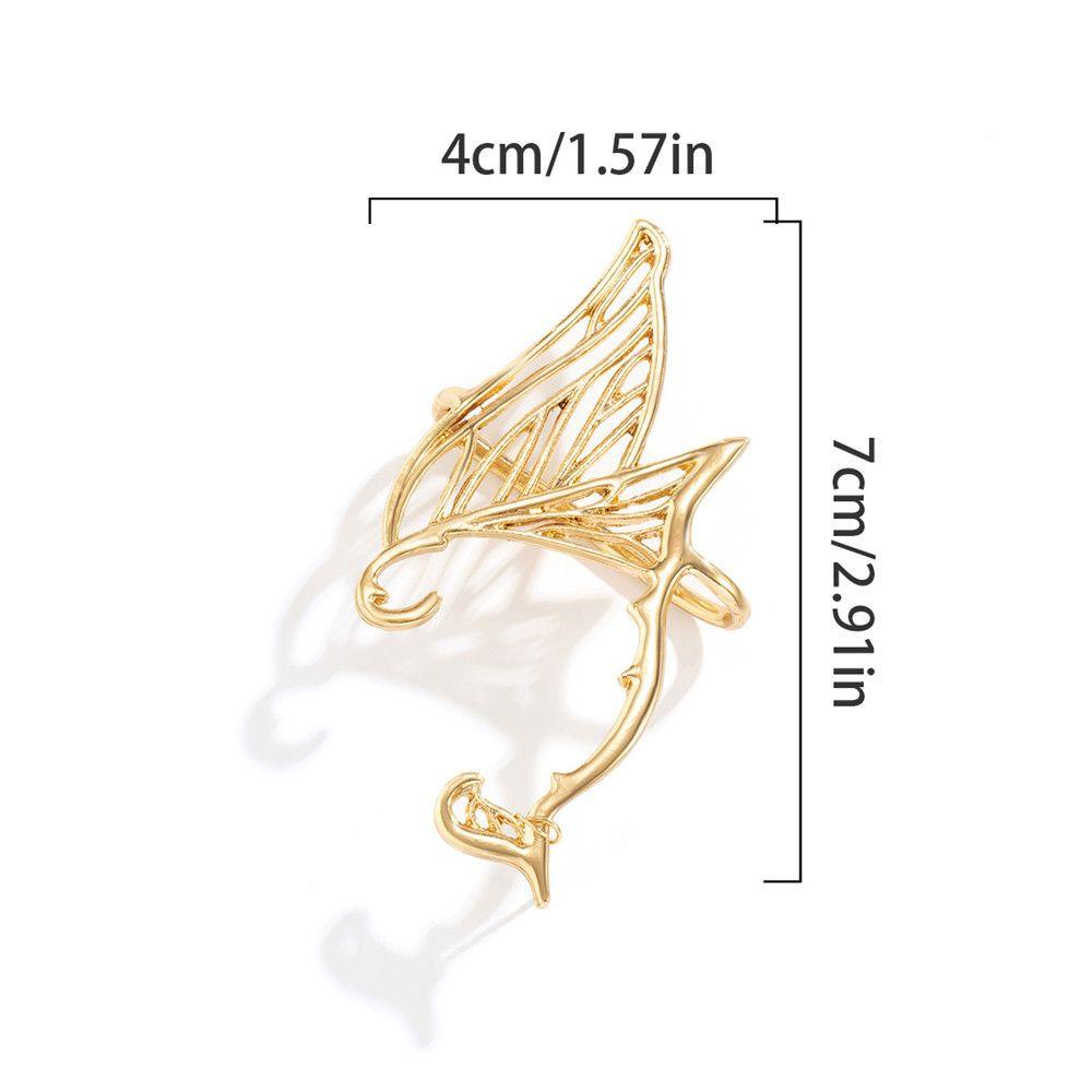 Lily Ear Wrap Pesta Earcuff Sayap Kupu-Kupu Elf Ear Clip