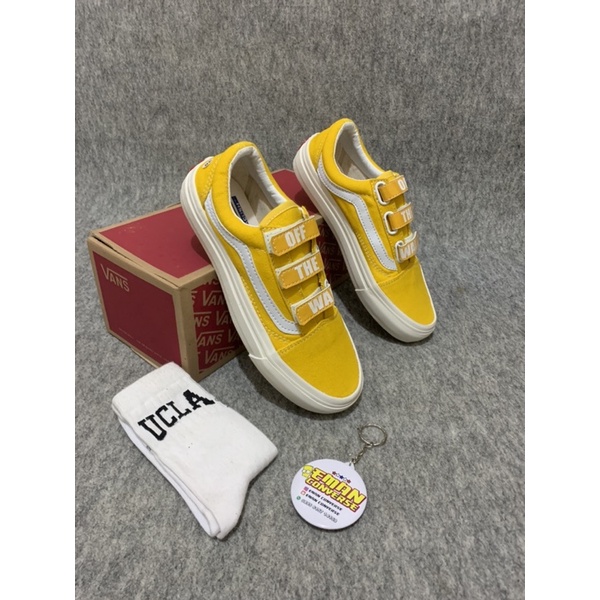 SEPATU VANS OLDSCHOOL VELCRO PEREKAT YELLOW VELCRO PREPET KUNING