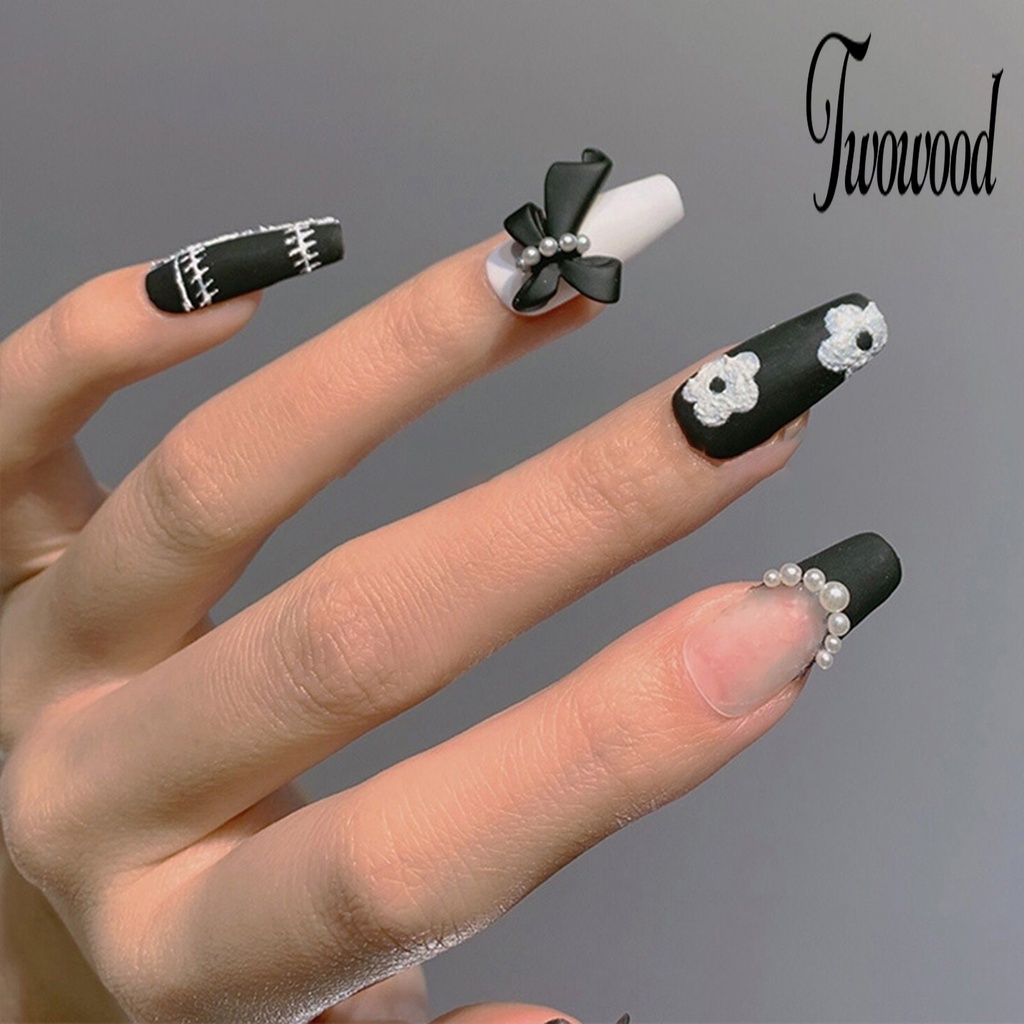 5pcs / Set Ornamen Pita 3D Efek Gloss Untuk Dekorasi Manicure Wanita