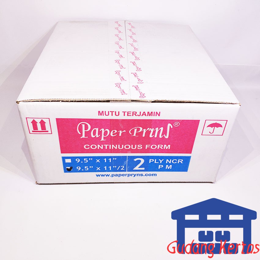 

Promo CONTINUOUS FORM 91/2 X 11/2 2PLY PAPERPRYNS (BAGI 2)