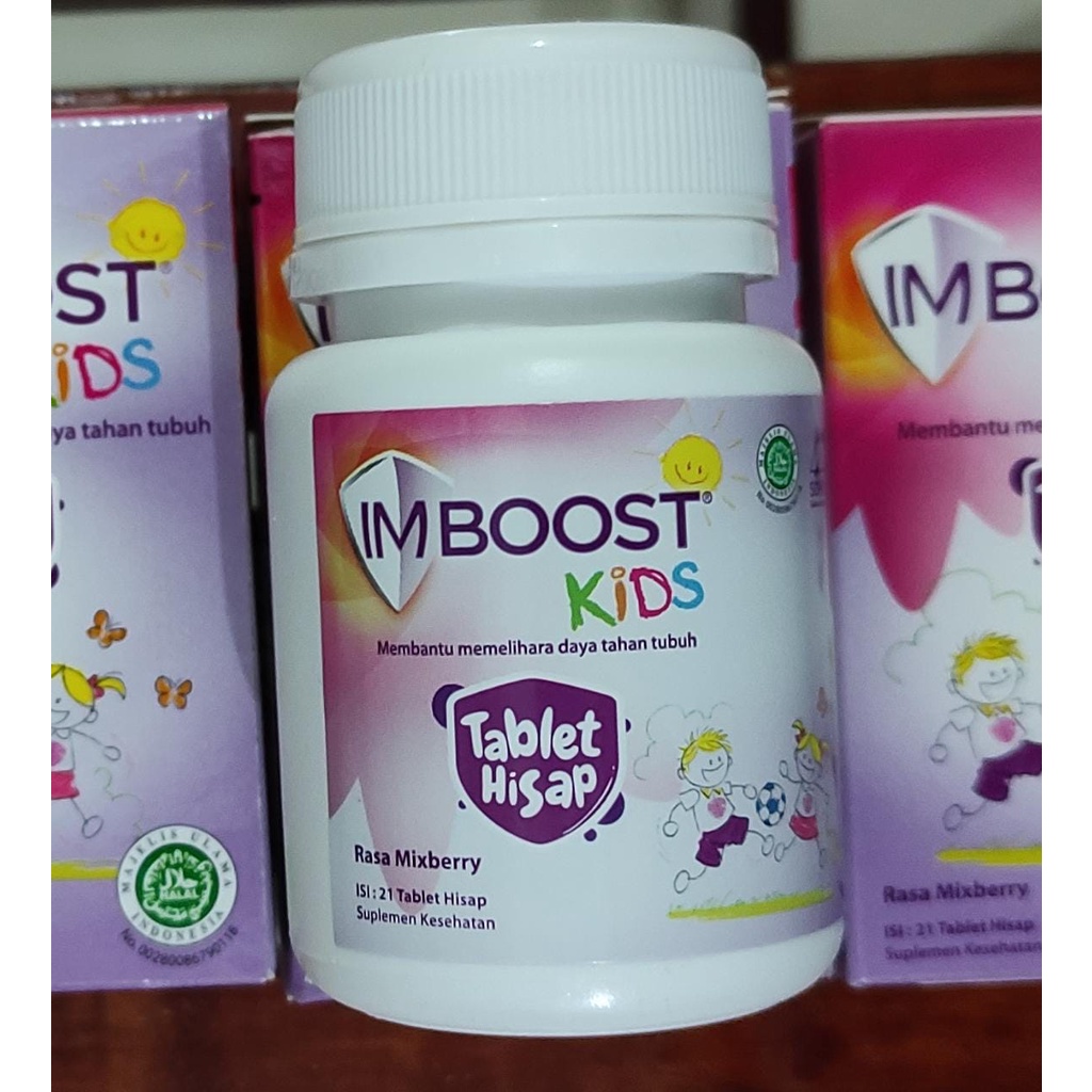 Imboost Kids 21 Tablet Isap / Rasa Mixberry / Imun / Pemulihan Sakit / Echinacea Purpurea / Zinc