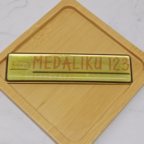 Nama Dada Kuningan Name Tag Peniti Bahan Plat Kuningan Plat Stainless