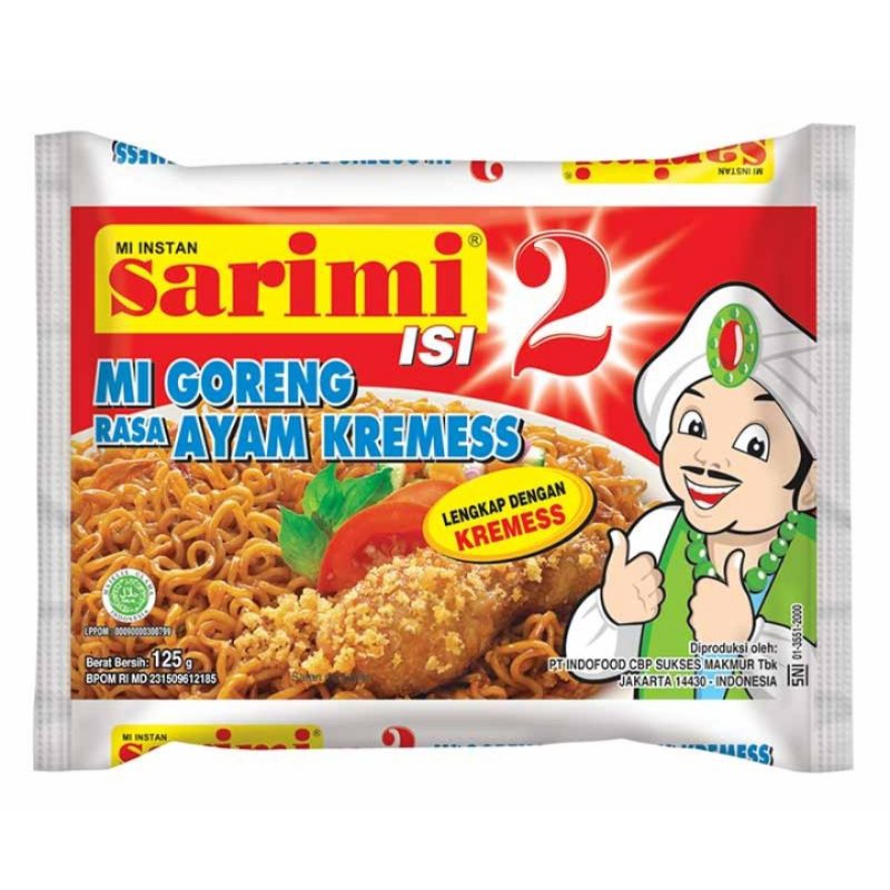 

sarimi mie instan goreng ayam kremess 125gr