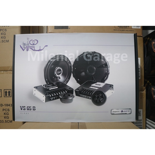 Speaker Split 6 inch 2 Way Venom Virus VS65B VS 65 B VS-65B Speaker Audio Mobil Venom Asli