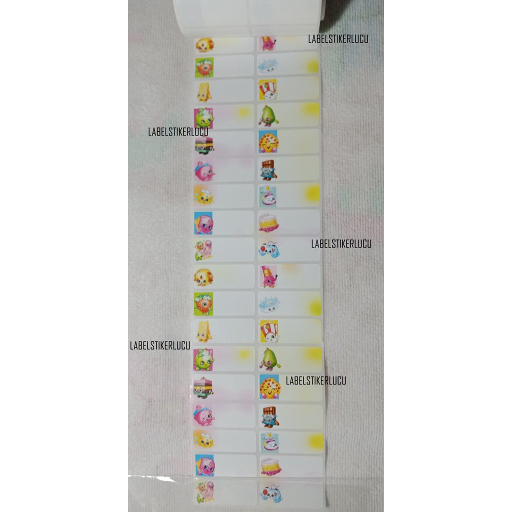

Sticker Label Motif Shopkins (isi 42pcs) variasi gambar