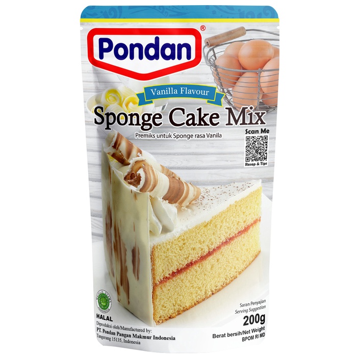 

Ds11D0 Pondan Sponge Cake Mix Vanilla 200G G6040B