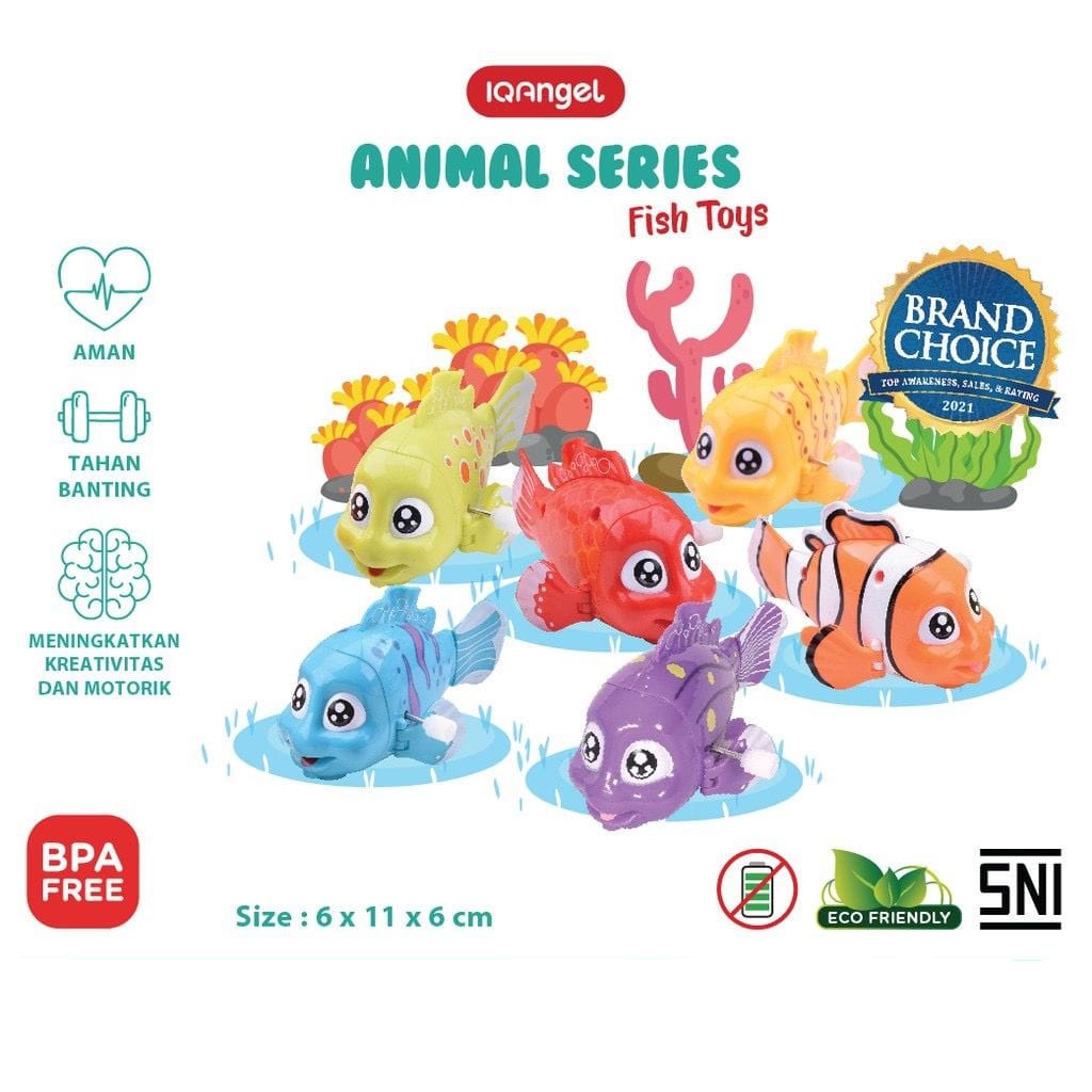 Mainana anak - IQ Angel Animals Toys Series fish / Octopus / Lion / Giraffe / Cow - Mainan Edukasi Bayi/Mainan Motorik Anak