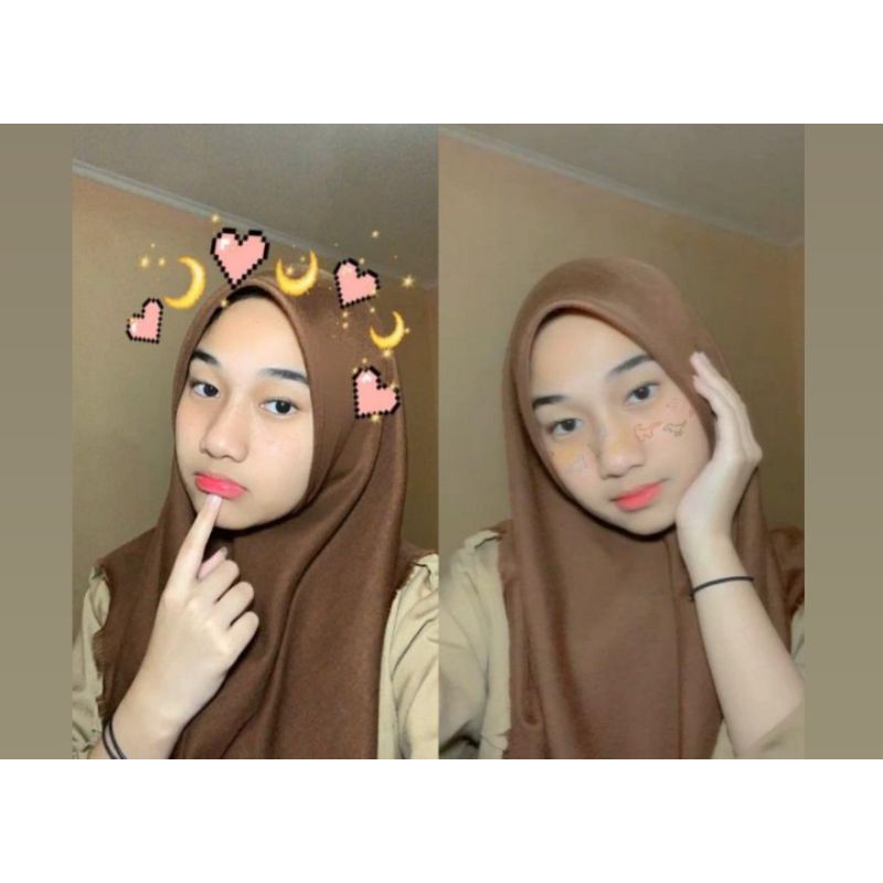 HIJAB SAUDIA RAWIS SEGIEMPAT EDISI SEKOLAH//SEGIEMPAT COKLAT PRAMUKA//JILBAB SEKOLAH//RAWIS PREMIUM 