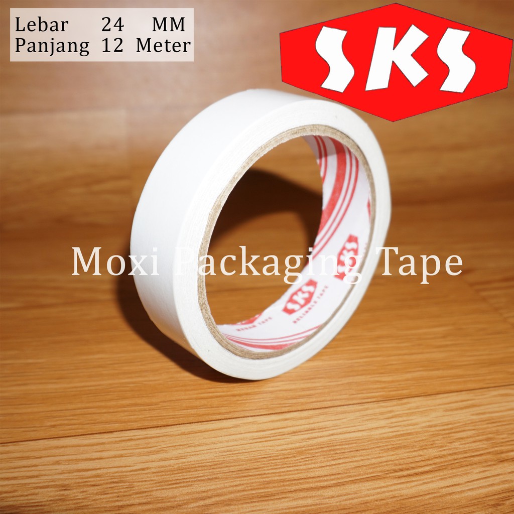 

Double Tape Putih 24 mm x 12 meter