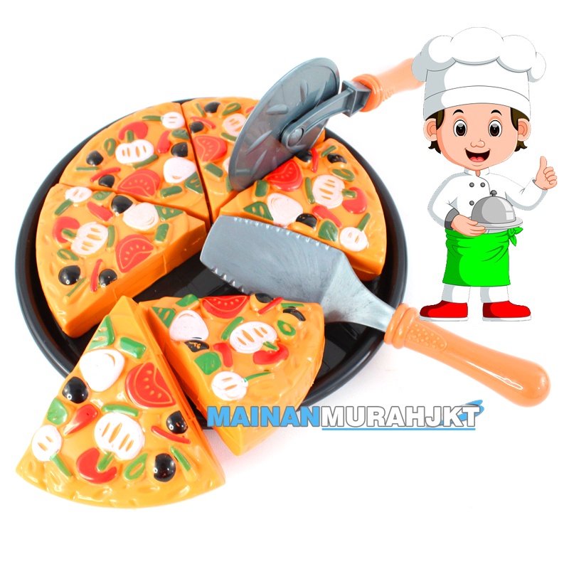 MAINANKEI ANAK MURAH CHEZZY PIZZA SH275 MAINAN KUE PIZZA POTONG