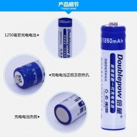 DOUBLEPOW Batu Baterai Alkaline Rechargeable AAA 900 - 1250mAh 2 PCS