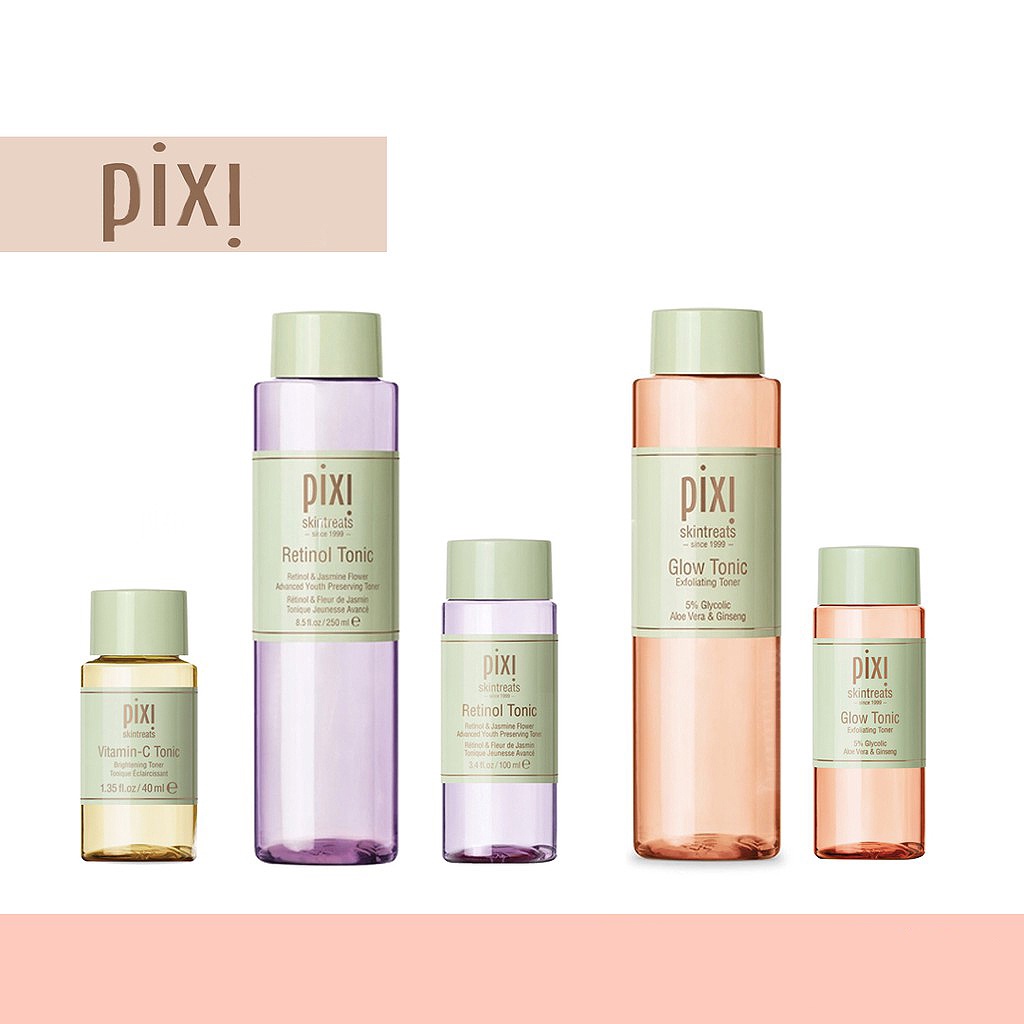 PIXI Glow Tonic 5% Glycolic Acid/Retinol Tonic/Vitamin-C Tonic Exfoliate Toner-100ml