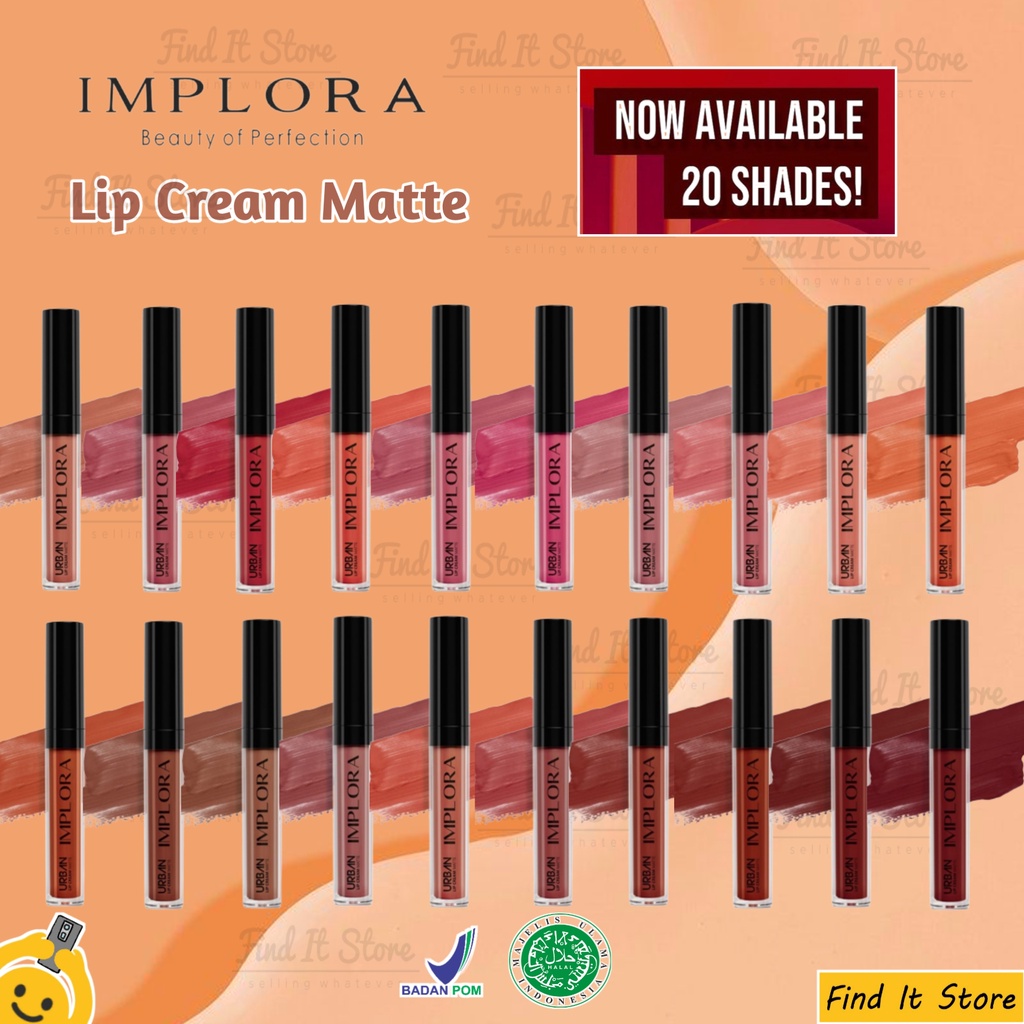 Implora Urban Lip Cream Matte Lipcream Lipstik Lipstick BPOM Orginal