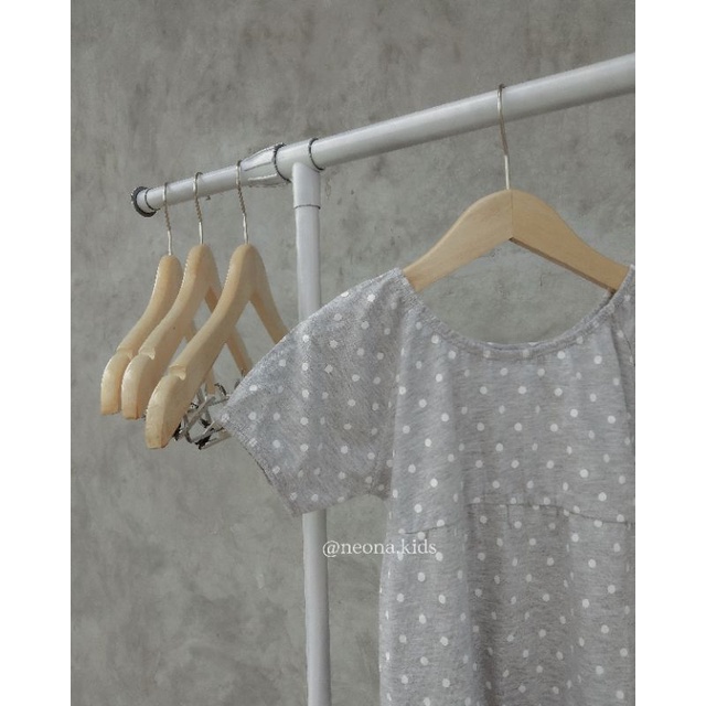 Neona - Grey Polka Dress