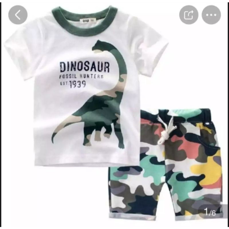 PAKAIAN ANAK/BAJU ANAK/SETELAN DINOSAURUS 1-5 TAHUN