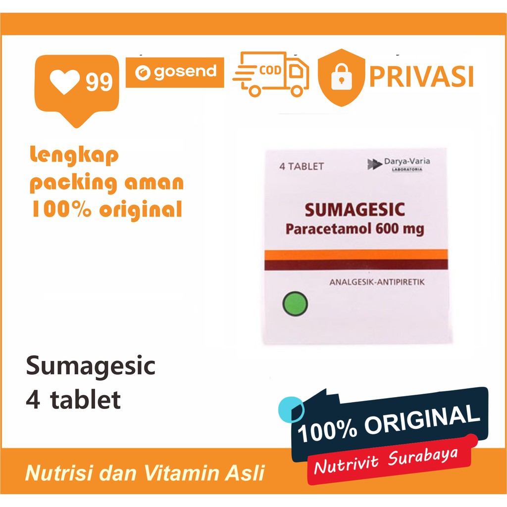 SUMAGESIC PARACETAMOL 600MG