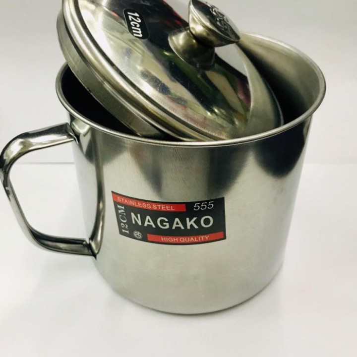 Gelas Mug Tutup stainless 555 diameter 10 / Gelas Mug Tahan panas