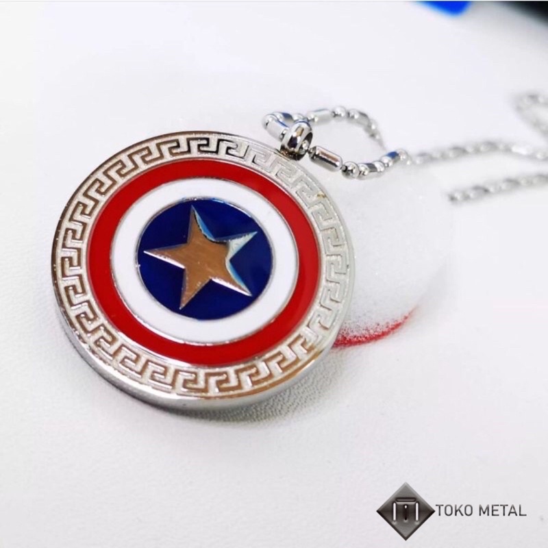 KALUNG TITANIUM KAPTEN AMERIKA / QUANTUM PENDANT / [ TOKO METAL ]