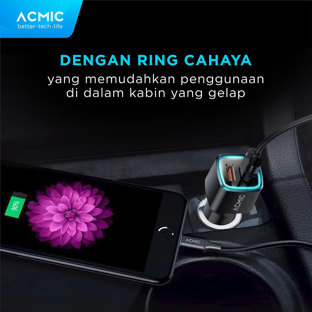 ACMIC CC02PRO Dual USB 36 Watt Car Charger Fast Charging