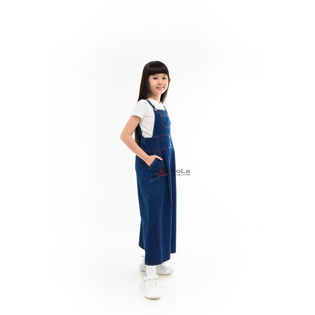 Sola - Overoll Rok Anak Rok jeans anak Warna Navy usia 6-11 tahun kode 8988