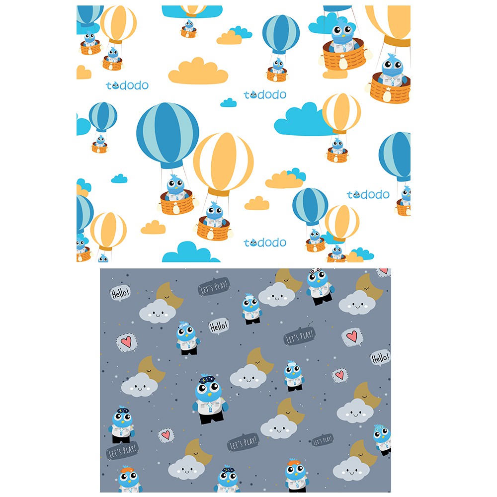 Kertas Kado Motif Tododo Besar &amp; Kecil