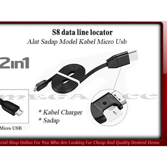 ✪fxh✰ xvf-583 Alat Sadap Suara S8 Model Kabel Micro Usb .
