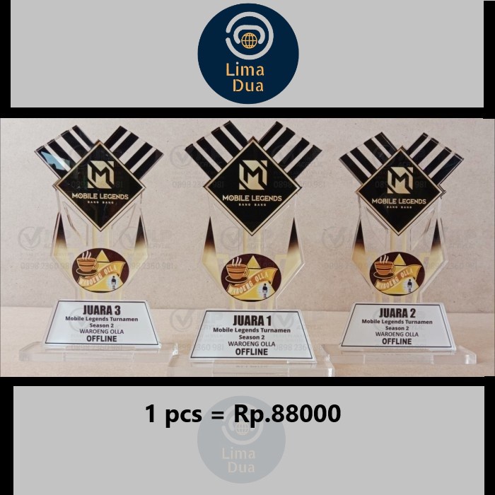 Piala Mobile Legends, Trophy Mobile Legends, Piala MLBB UK. 20X10