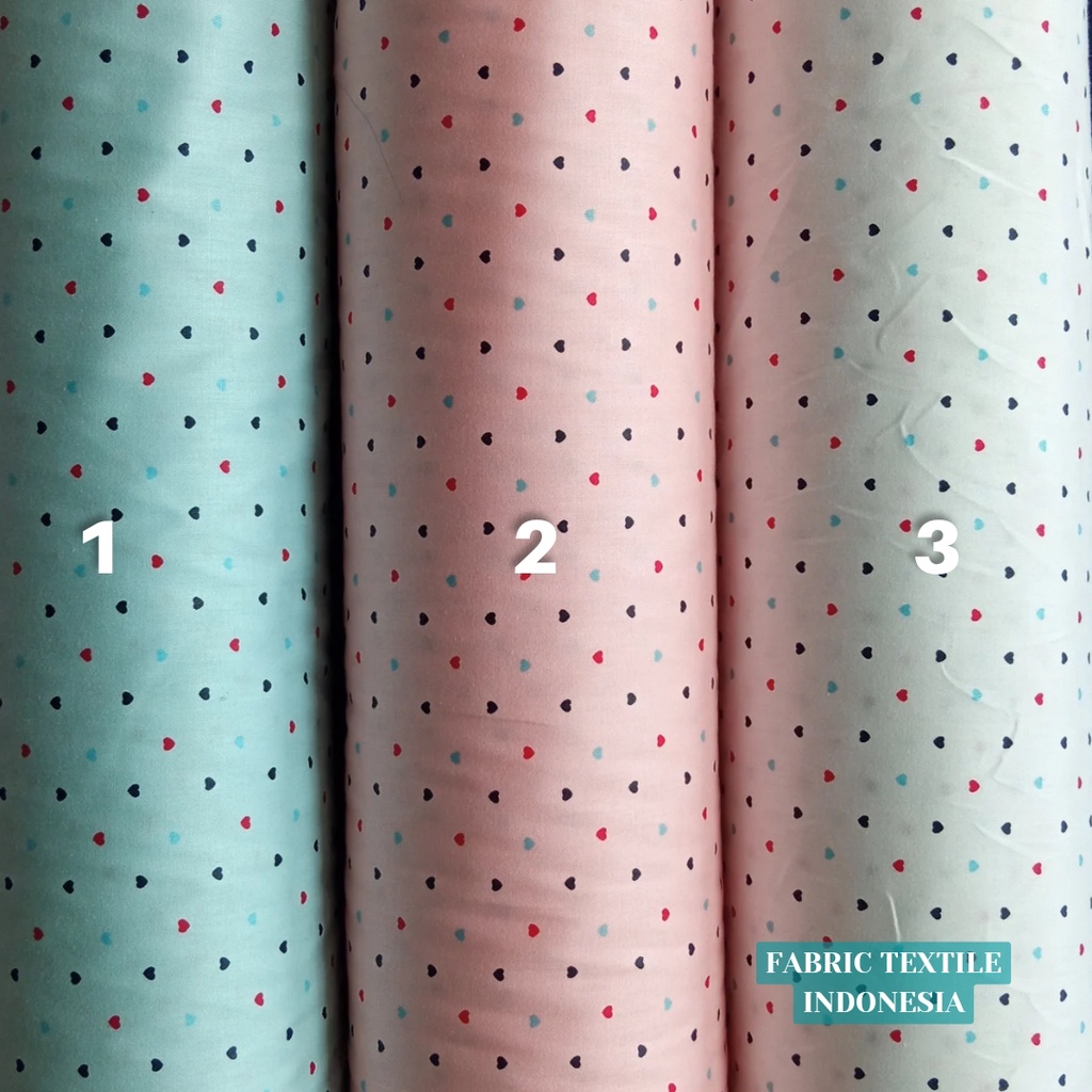 KAIN KATUN JEPANG MOTIF TOKAI SENKO / JAPAN DESIGN / KAIN MOTIF LOVE SMALL / KAIN KATUN JEPANG LOVE 