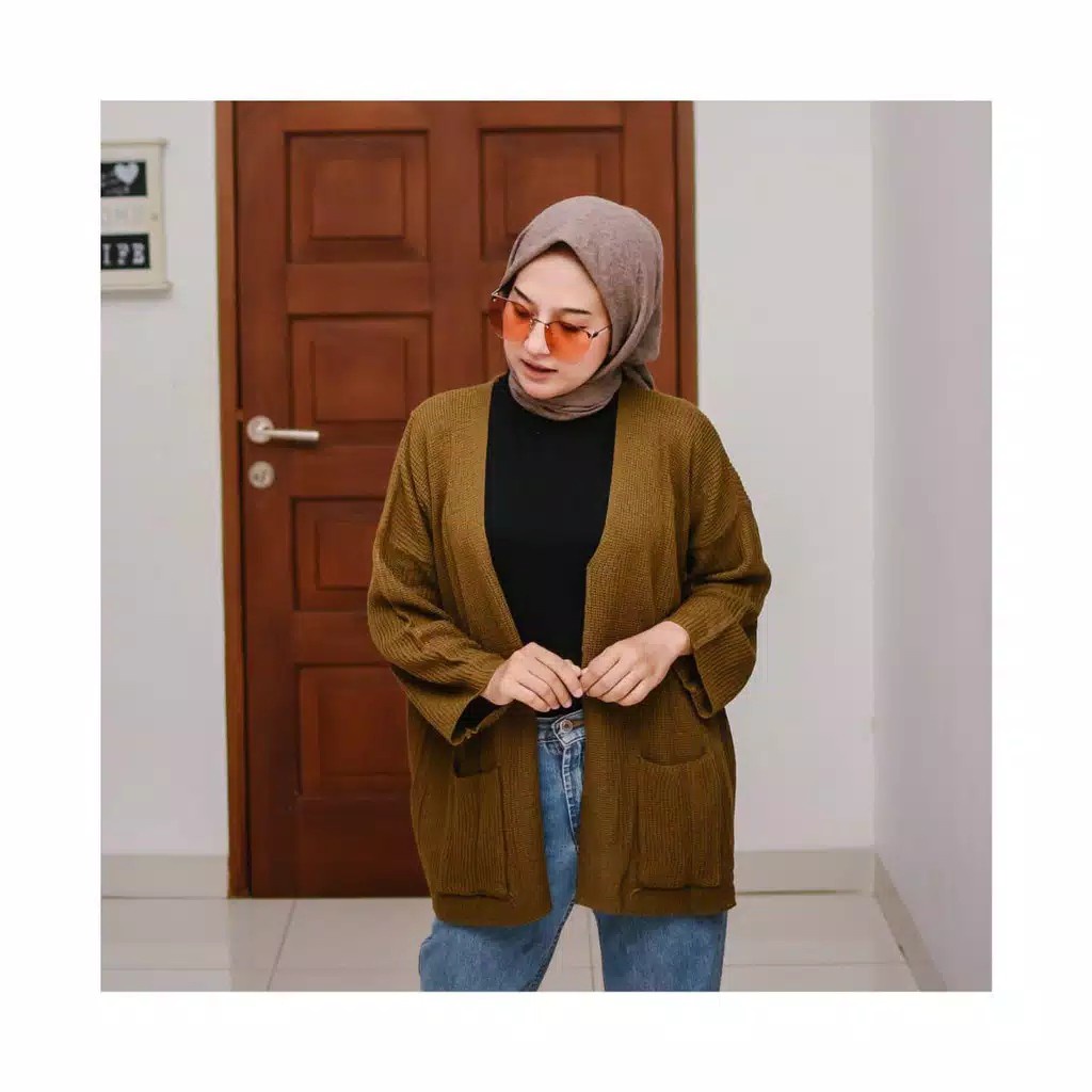 RAJUT LOOCY CARDIGAN WANITA BIGSIZE