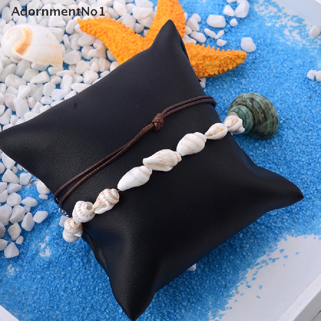 (AdornmentNo1) 2pcs / Set Gelang Kaki Wanita Desain Kerang Untuk Pantai / Hadiah