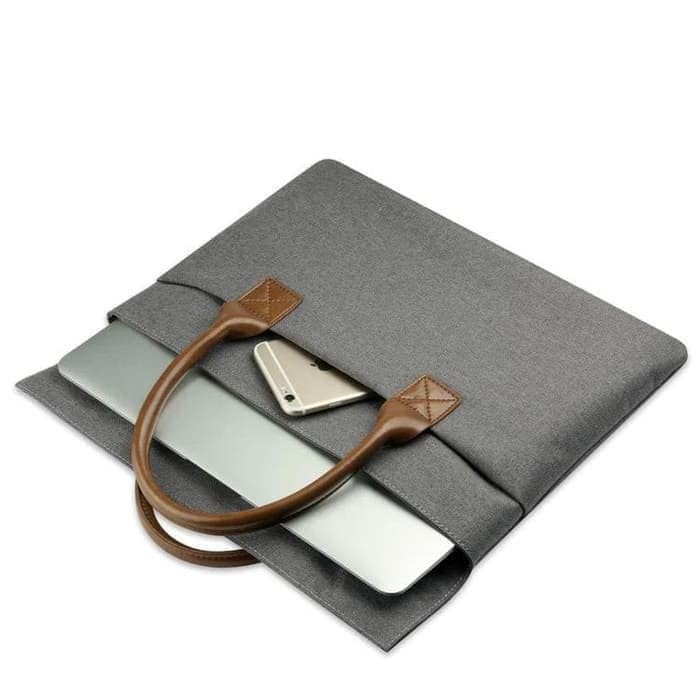 Tas Laptop Macbook Softcase With Extra Longstrap 14inch grey