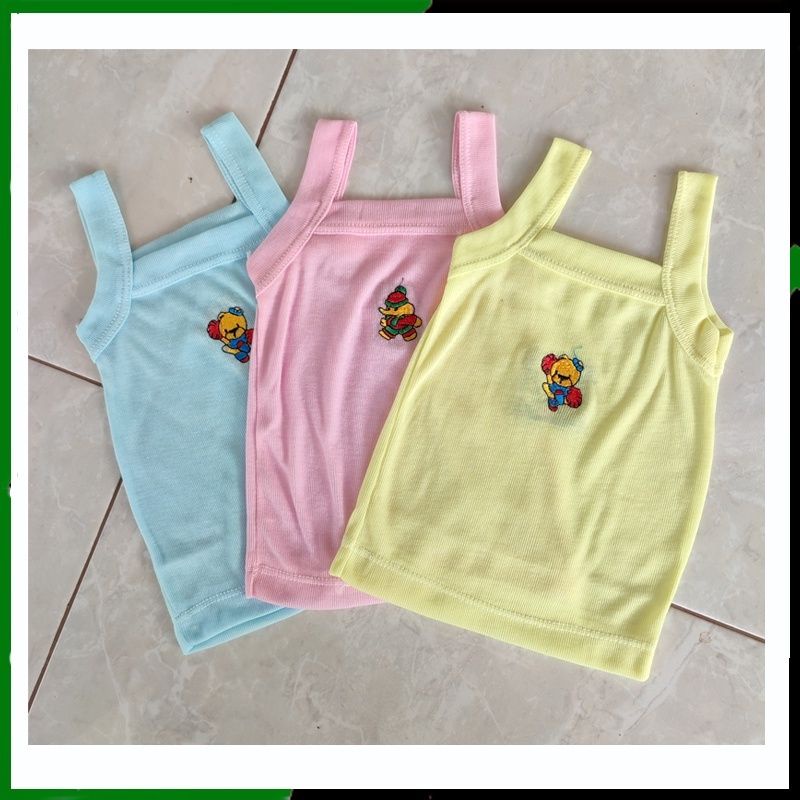 Kaos dalam singlet anak cewek bordir tank top usia 0 1 2 3 4 5 tahun