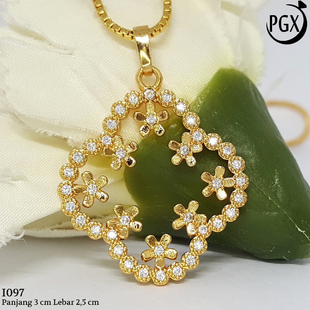 PGX Liontin Kalung Xuping Wanita Aksesoris Fashion Perhiasan Lapis Emas  - I097