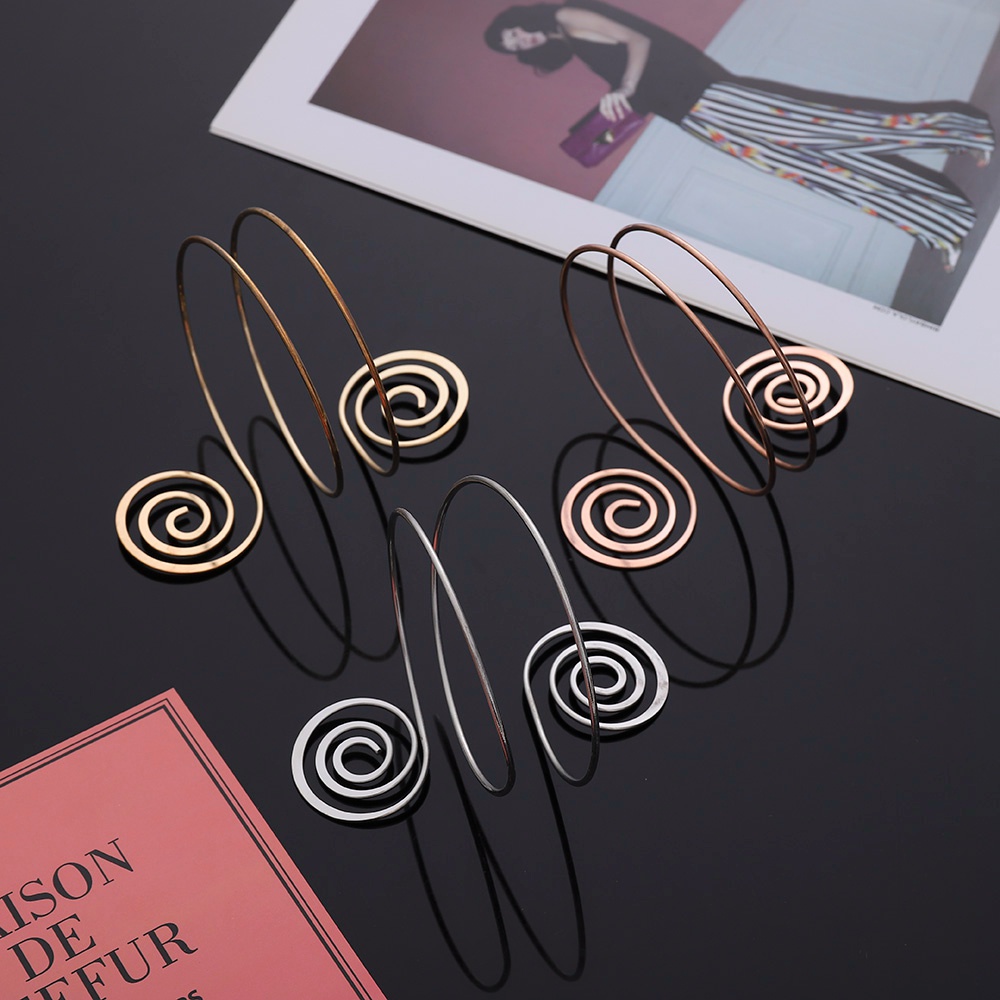 Gelang Lengan Spiral Multilayer Gaya Punk Untuk Pria Dan Wanita