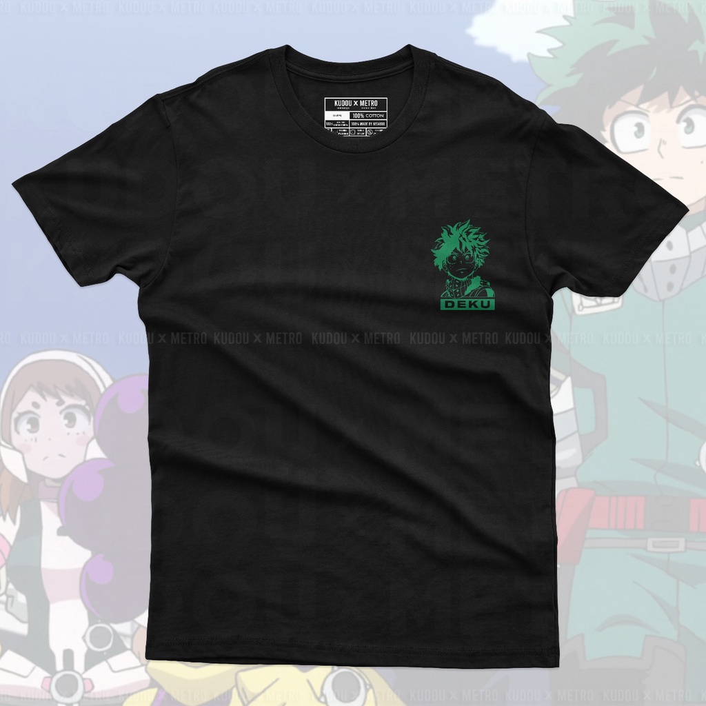 Tshirt Deku Quirks Black Anime Manga BNHA Boku No Hero My Hero Academia Premium Unisex