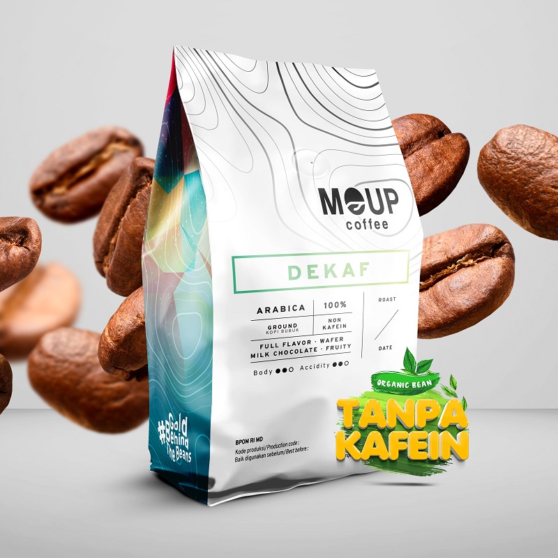 

DECAF Coffee Dekaf DEKAFEIN Kopi tanpa Kafein MOUP-COFFEE 100gr Biji Paling Murah Terbaik Premium Grade A