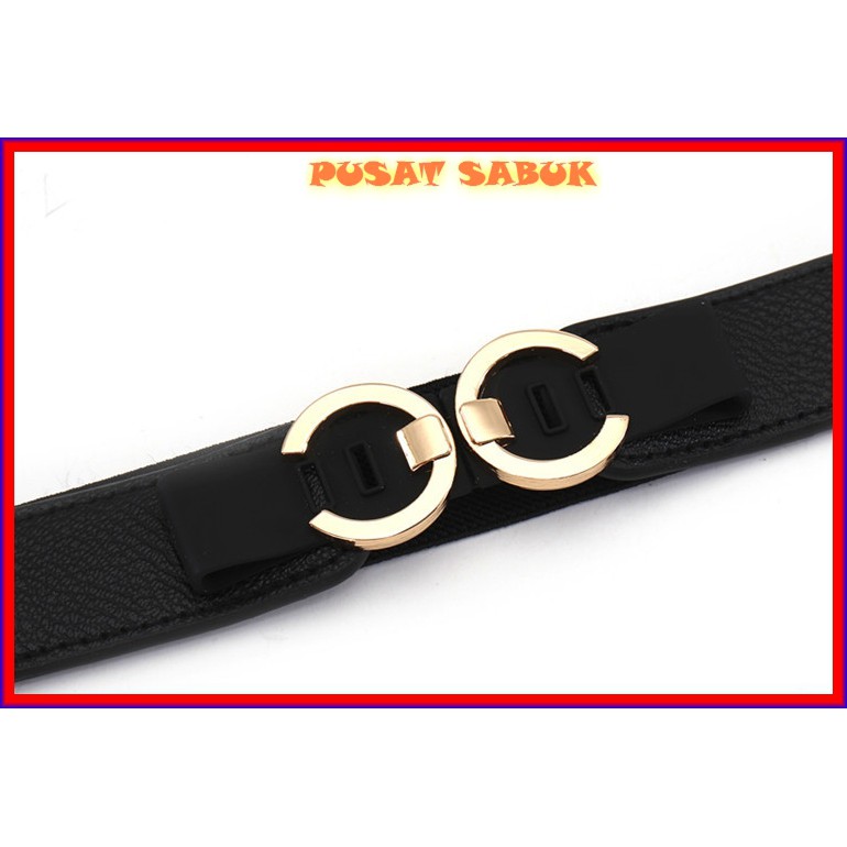 Gesper Wanita Ikat Pinggang Belt Fashion Sabuk Kecil Aksesoris Cewek Karet Import Slim Kecil Kekinian