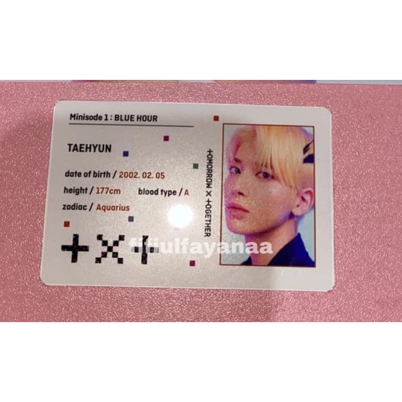 Photocard Taehyun PC TXT-Minisode 1 : Blue Hour VR version ver