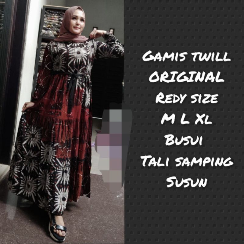 Gamis TWILL ORI PEKALONGAN BUSUI SUSUN REMPEL