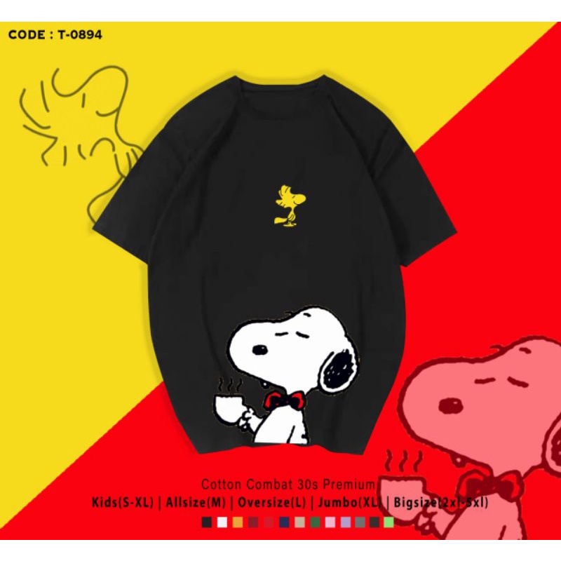 KAOS SNOPPY KATUN/T-SHIRT SNOOPY COTTON PREMIUM