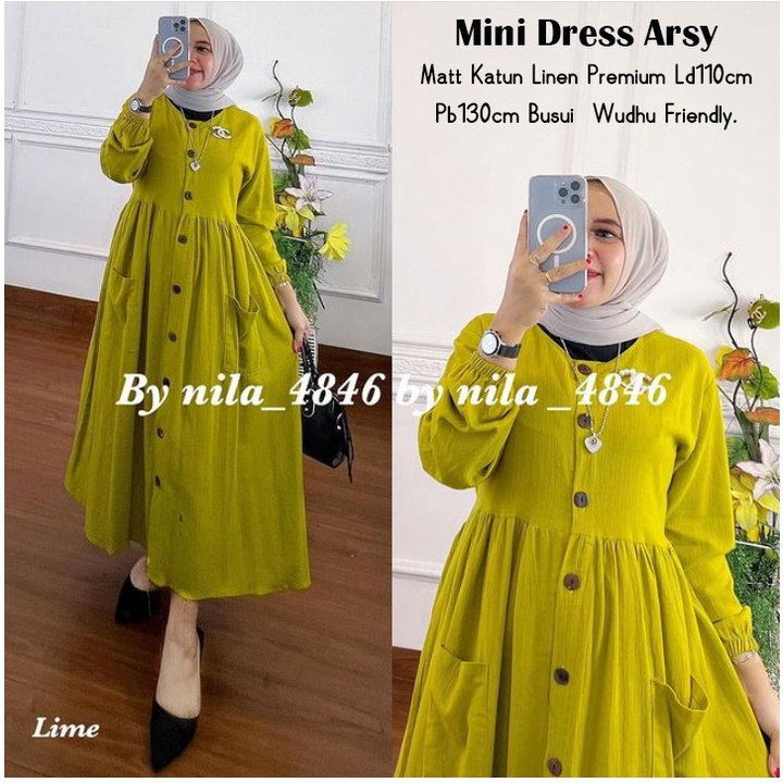 MINI DRESS ARSY linen