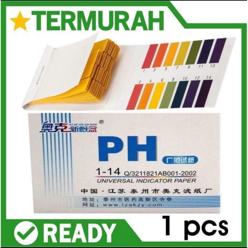 Kertas PH meter alat ukur air water test tester tes paper lakmus strip suncare akuarium