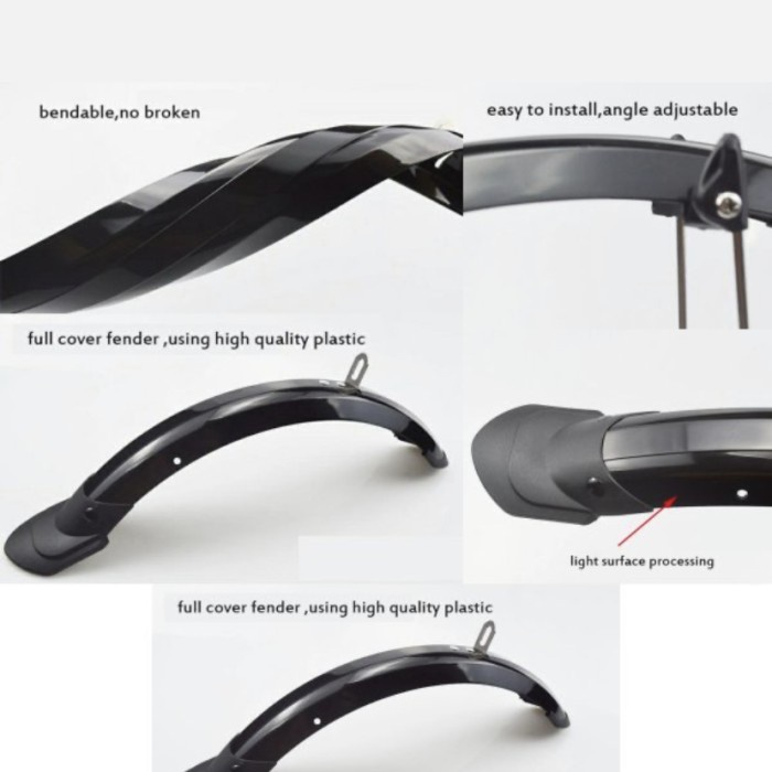 Spakbor Depan Belakang Sepeda lipat 20 inch Fender Mudguard