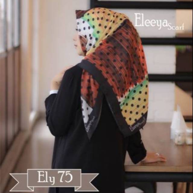 HIJAB SEGIEMPAT MOTIF  ELY 75 II Eleeya Scarf