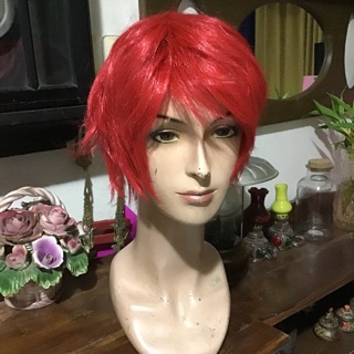  Wig  cowok  merah red karma akabane seven 707 cosplay sasori 