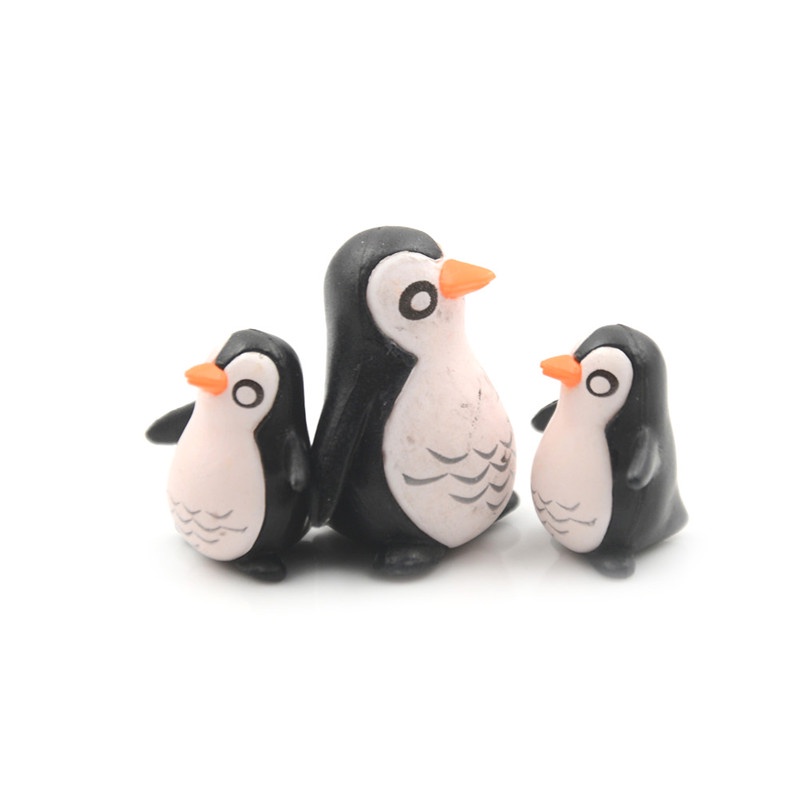 &lt; E2id &amp; &gt; 5Pcs / Set Miniatur Penguin Untuk Dekorasi Taman Mini / Rumah Boneka