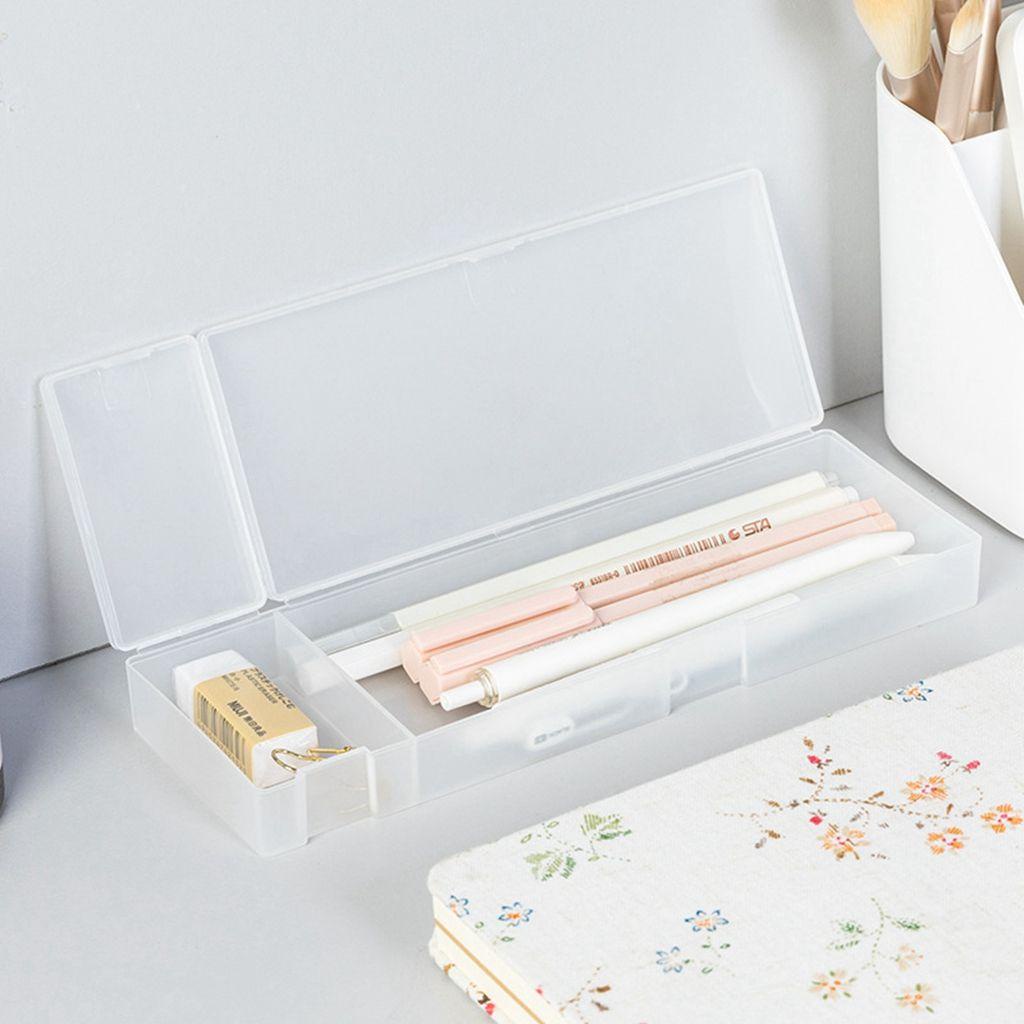 LANFY Kotak Pensil 1pcs Simple Untuk Pelajar Bahan PP Hadiah Anak Frosted Stationery Case